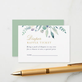 Luxe Floral Baby Duwer Windelwaschkarte Begleitkarte