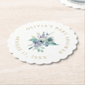 Luxe Floral Baby Shower Untersetzer (angewinkelt)