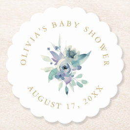 Luxe Floral Baby Shower Untersetzer