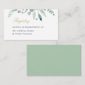 Luxe Floral Brautparty Registry Begleitkarte (Vorne/Hinten)