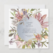 Luxe Floral | Elegante Wasserfarbenhochzeit Einladung (Vorderseite)