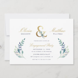 Luxe Floral Engagement Party Einladung