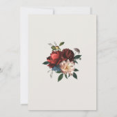 Luxe Floral Frame Brautparty Einladung (Rückseite)