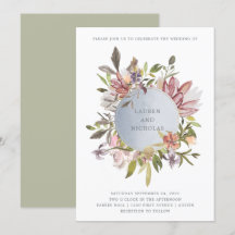 Luxe Floral in Moss | Elegante Wasserfarbenhochzei