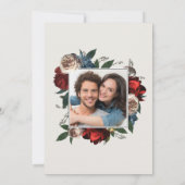 Luxe Floral Save the Date mit Ihrem Foto (Rückseite)