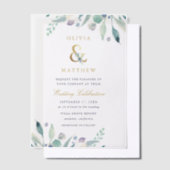 Luxe Floral Wedding Pergament Einladungen (Versetzt)