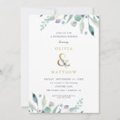 Luxe Floral Wedding Probe Dinner Einladung (Vorderseite)