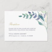 Luxe Floral Wedding Reception Begleitkarte (Vorderseite)