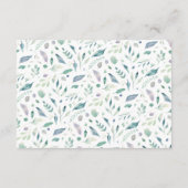 Luxe Floral Wedding Reception Begleitkarte (Rückseite)