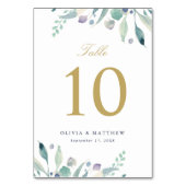 Luxe Floral Wedding Tischnummern (Vorderseite)