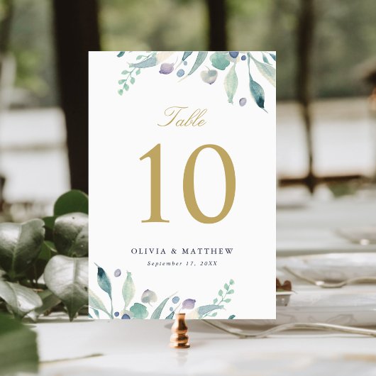 Luxe Floral Wedding Tischnummern