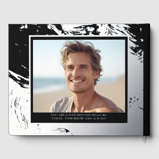 Luxe Foil Guestbook Birthday Party Foto Message Gästebuch (Rückseite)