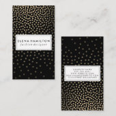 Luxe geklatschtes goldenes Muster Visitenkarte (Vorne/Hinten)