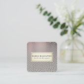 Luxe geklatschtes Muster Quadratische Visitenkarte (Stehend Vorderseite)