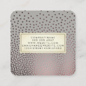 Luxe geklatschtes Muster Quadratische Visitenkarte (Rückseite)