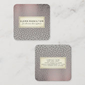 Luxe geklatschtes Muster Quadratische Visitenkarte (Vorne/Hinten)