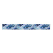 Luxe Gemstone Marble Blue Glitter Agate Satinband (Vorderseite)