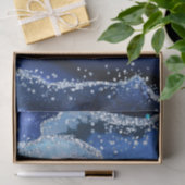 Luxe Gemstone Marble Blue Glitter Agate Seidenpapier (Geschenk)
