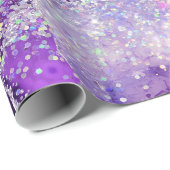 Luxe Gemstone Marble Purple Glitter Agate Geschenkpapier (Rolleneckpunkt)