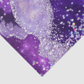 Luxe Gemstone Marble Purple Glitter Agate Seidenpapier (Detail)