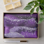 Luxe Gemstone Marble Purple Glitter Agate Seidenpapier (Geschenk)
