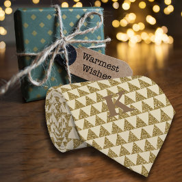 Luxe Geometric Glitzer Triangle Personalize Name Krawatte