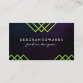 Luxe Geometric Lines Chic Texture Visitenkarte (Vorderseite)