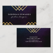 Luxe Geometric Lines Chic Texture Visitenkarte (Vorne/Hinten)