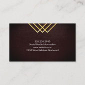 Luxe Geometric Lines Visitenkarte (Rückseite)