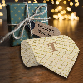 Luxe Geometric Lüftermuster Glitzer Gold Krawatte