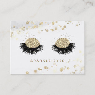 *~* Luxe Glam Black Gold Grau Eyes Lashes Visitenkarte