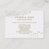 *~* Luxe Glam Black Gold Gray Eyes Lashes Visitenkarte (Rückseite)