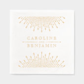 Luxe glam glitter deco vintage wedding servietten mit folie (Vorderseite)