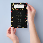 Luxe Glam Lipstick-Muster für Black Makeup Artist Flyer (Handgriff)