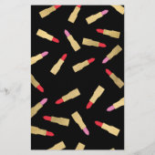 Luxe Glam Lipstick Muster Makeup Artist Flyer (Hinten)