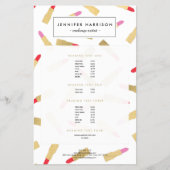 Luxe Glam Lipstick Muster Makeup Artist Flyer (Vorne)