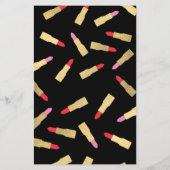 Luxe Glam Lipstick Muster Makeup Artist Flyer (Hinten)