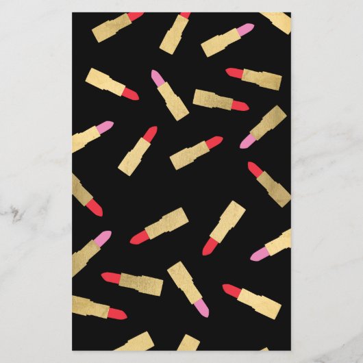 Luxe Glam Lipstick Muster Makeup Artist Flyer (Hinten)