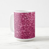 Luxe Glam Pink Glitzer Kaffeetasse (Vorderseite Links)