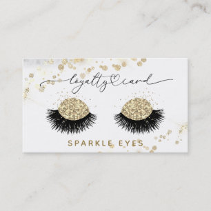 *~* Luxe Glam QR LOGO Gold Eyes Loyalty Visitenkarte