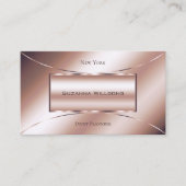 Luxe Glam Rose Golden Chic Dekoratives Auge Fangen Visitenkarte (Vorderseite)