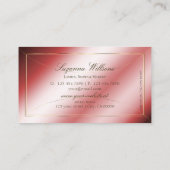 Luxe Glam Ruby Red mit Gold Dekoration und Logo Mo Visitenkarte (Rückseite)