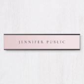 Luxe Glamorous Rose Gold Modern Elegant Template Türschild (Vorderseite )