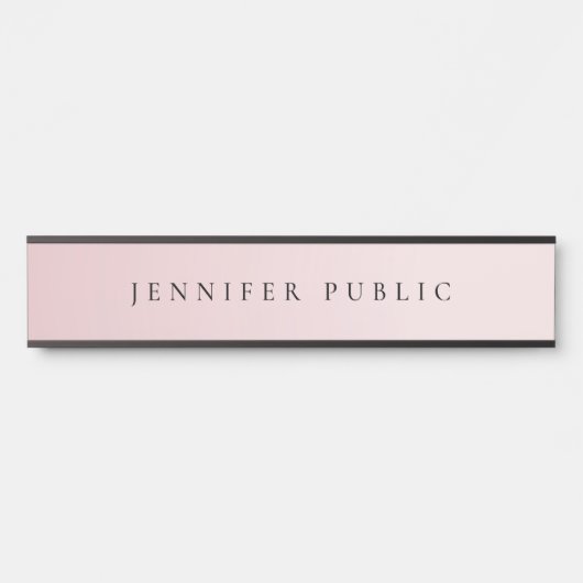 Luxe Glamorous Rose Gold Modern Elegant Template Türschild (Vorderseite )