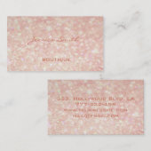 Luxe glamouröse moderne schlichte Bokee Visitenkarte (Vorne/Hinten)