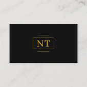 Luxe Gold 2 Erstmaliges Monogramm Minimalistisch S Visitenkarte (Vorderseite)