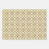 Luxe Gold Black Geometric Patterns Glitzer Geschenkpapier Set (Vorderseite 2)