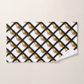 LUXE GOLD BLACK WAVE GRID BATH TOWEL SET (Handtuch)