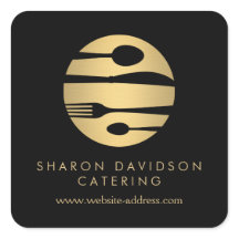 Luxe Gold Catering Logo Restaurant, Food Black