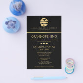 Luxe Gold Catering Logo Restaurant, Koch Black Flyer (Einzeln)